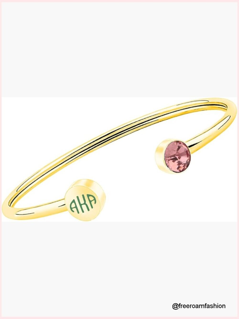 Adjustable Stainless Steel Bangle Bracelet with Zircon Disk